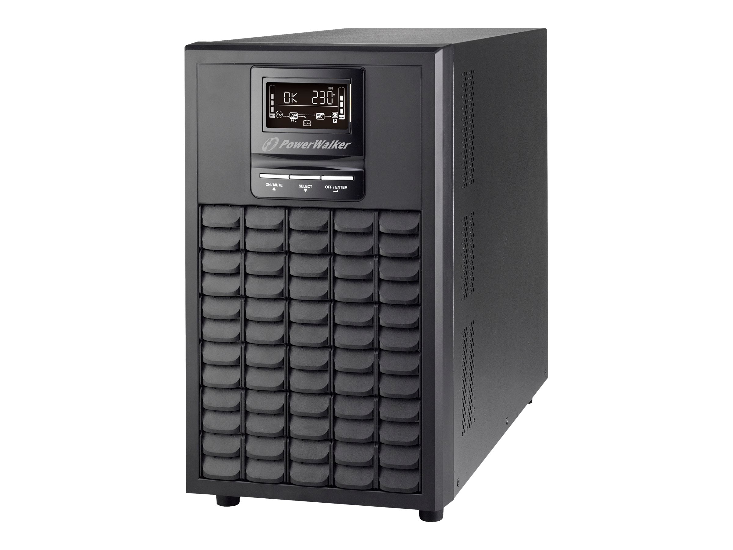 POWERWALKER VFI 2000 CG PF1 2000VA / 2000W Online USV Tower - Vorderansicht