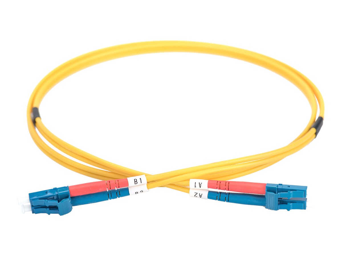 DIGITUS LWL Patchkabel LC/LC 09/125um Singelmode Duplex Halogenfrei gelb 10m - Detailansicht