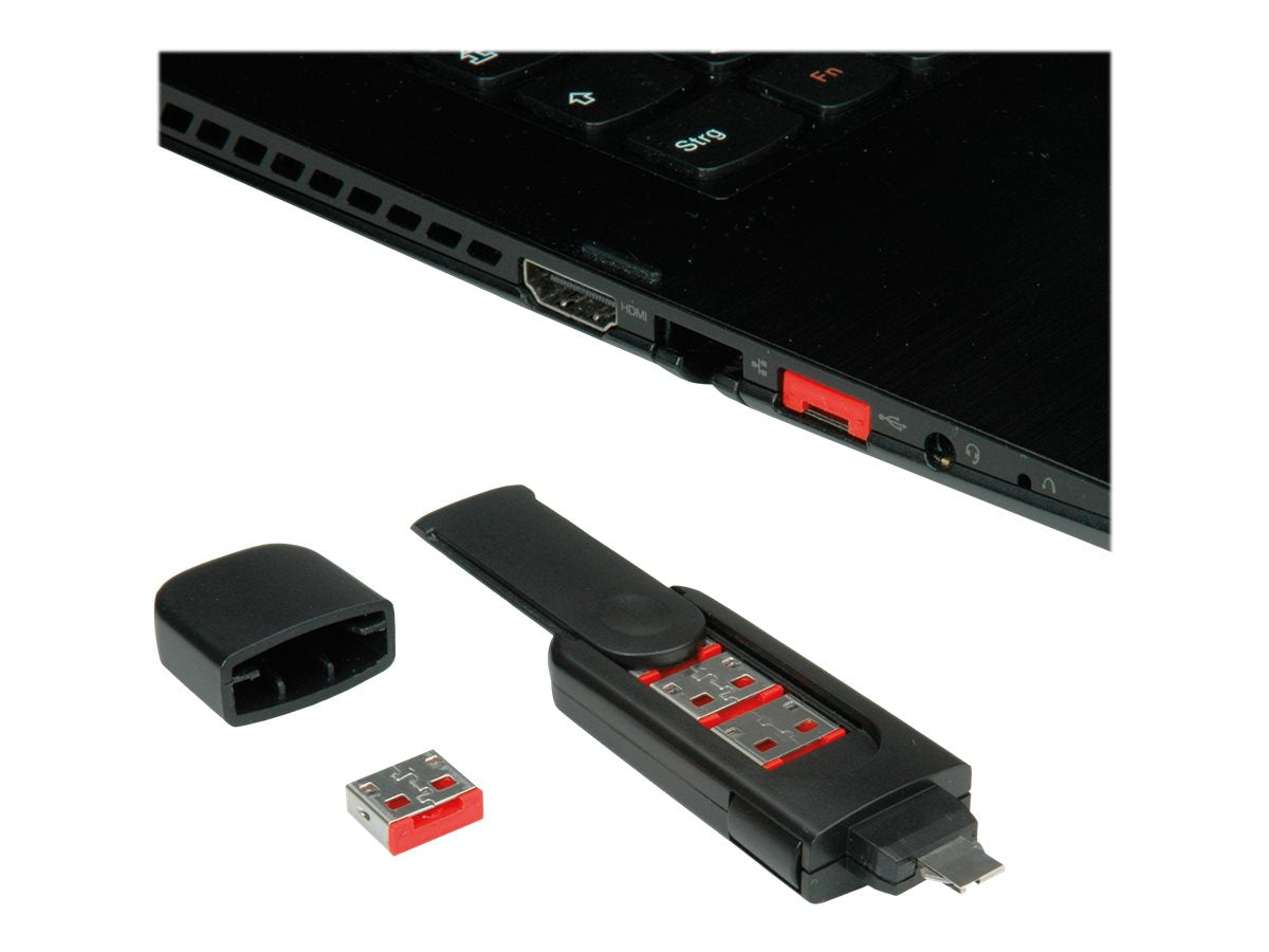 ROLINE 10x USB-A Schloss Verpackung
