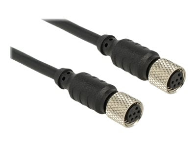 DELOCK M8 Sensor- / Aktorkabel 6 Pin Buchse zu 6 Pin Buchse wasserdicht 10cm - Vorderansicht