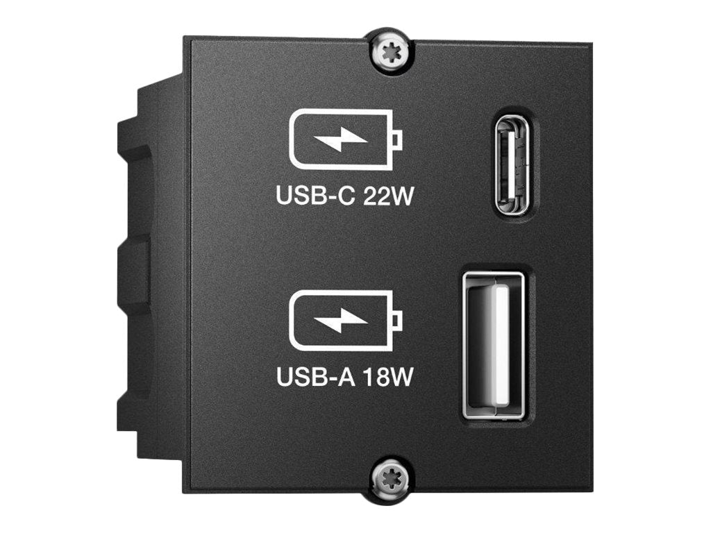 BACHMANN Custom Modul USB Charger Modul Typ A & Typ C Vorderansicht