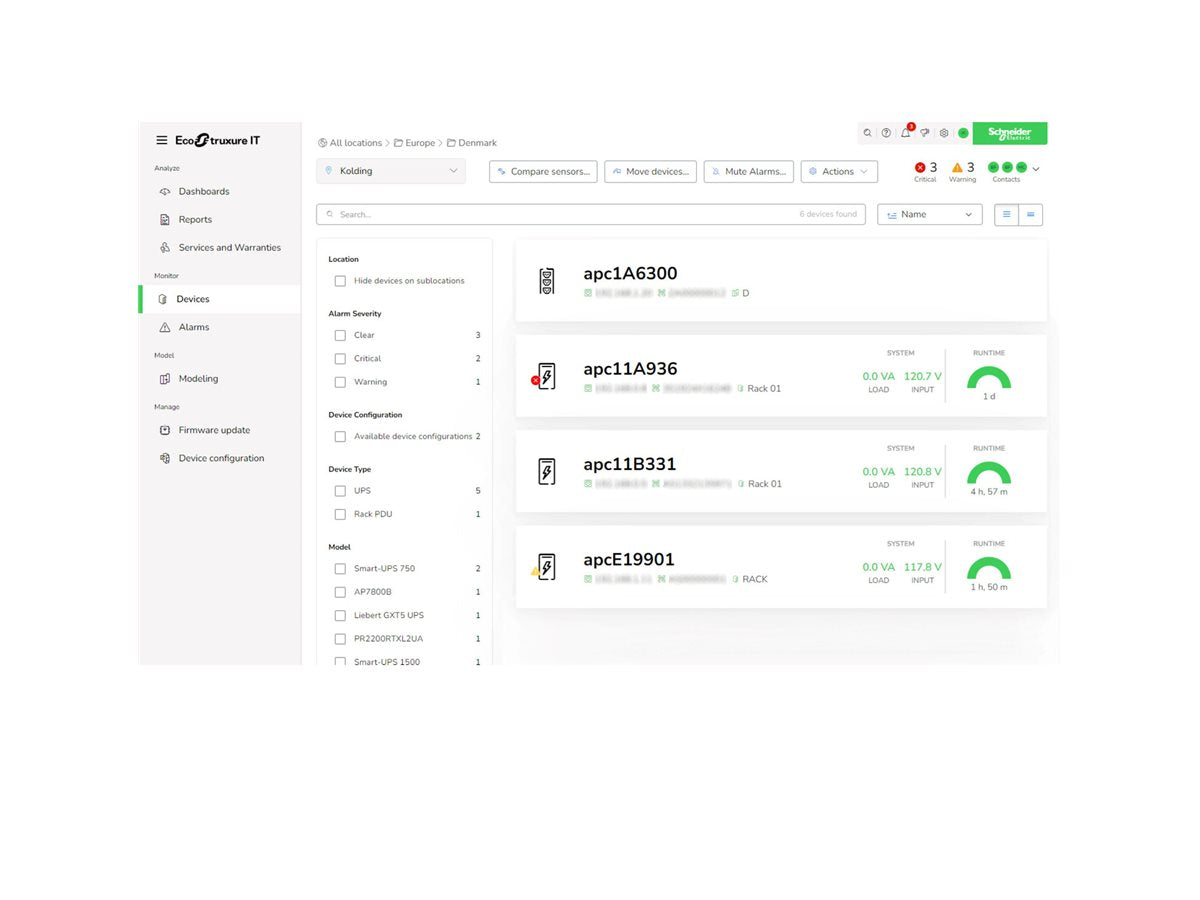 Vorderansicht der APC EcoStruxure IT Expert Subscription License
