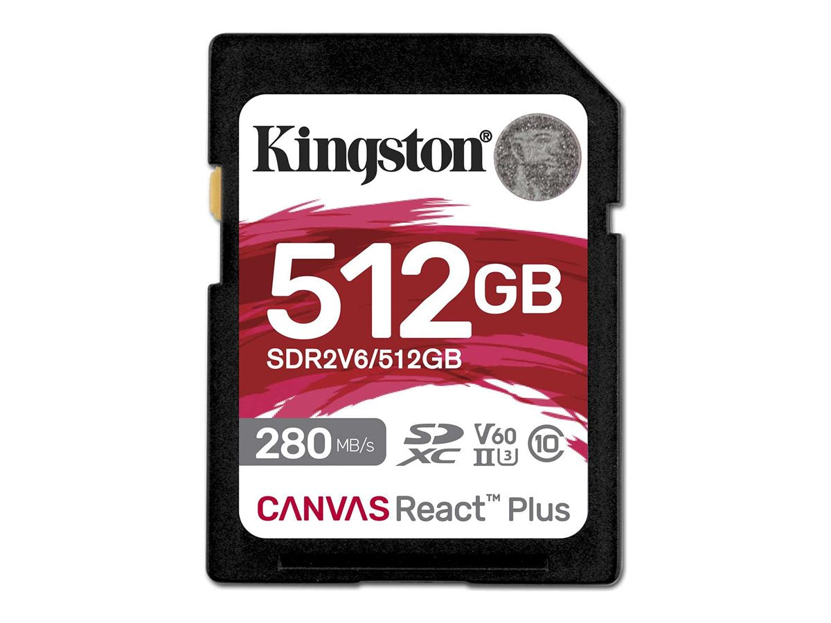 KINGSTON 512GB Canvas React Plus SDXC UHS-II Vorderansicht