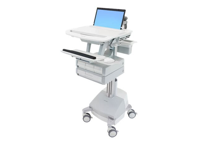 Vorderansicht des ERGOTRON StyleView Laptop-Wagen SLA-Antrieb 4 Schublade