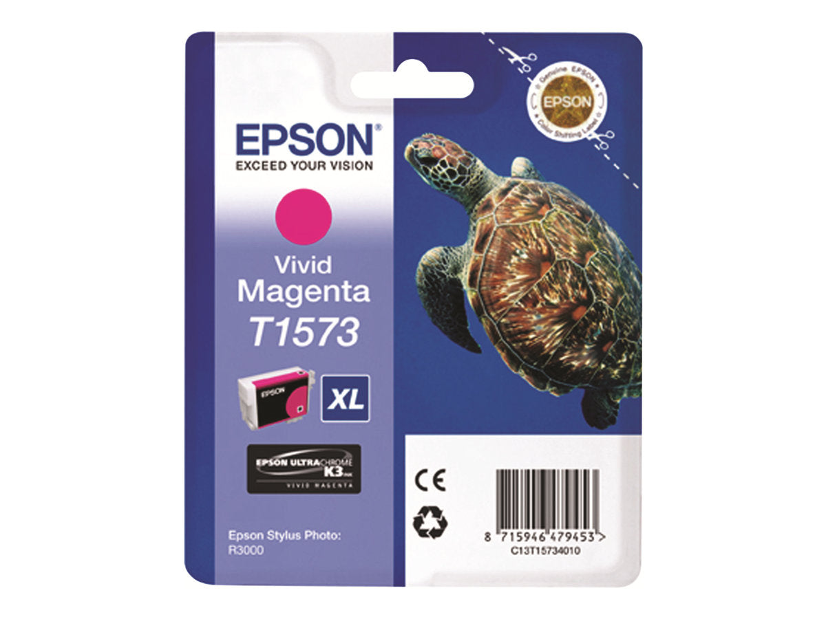 EPSON T1573 Tintenpatrone Vivid Magenta Vorderansicht