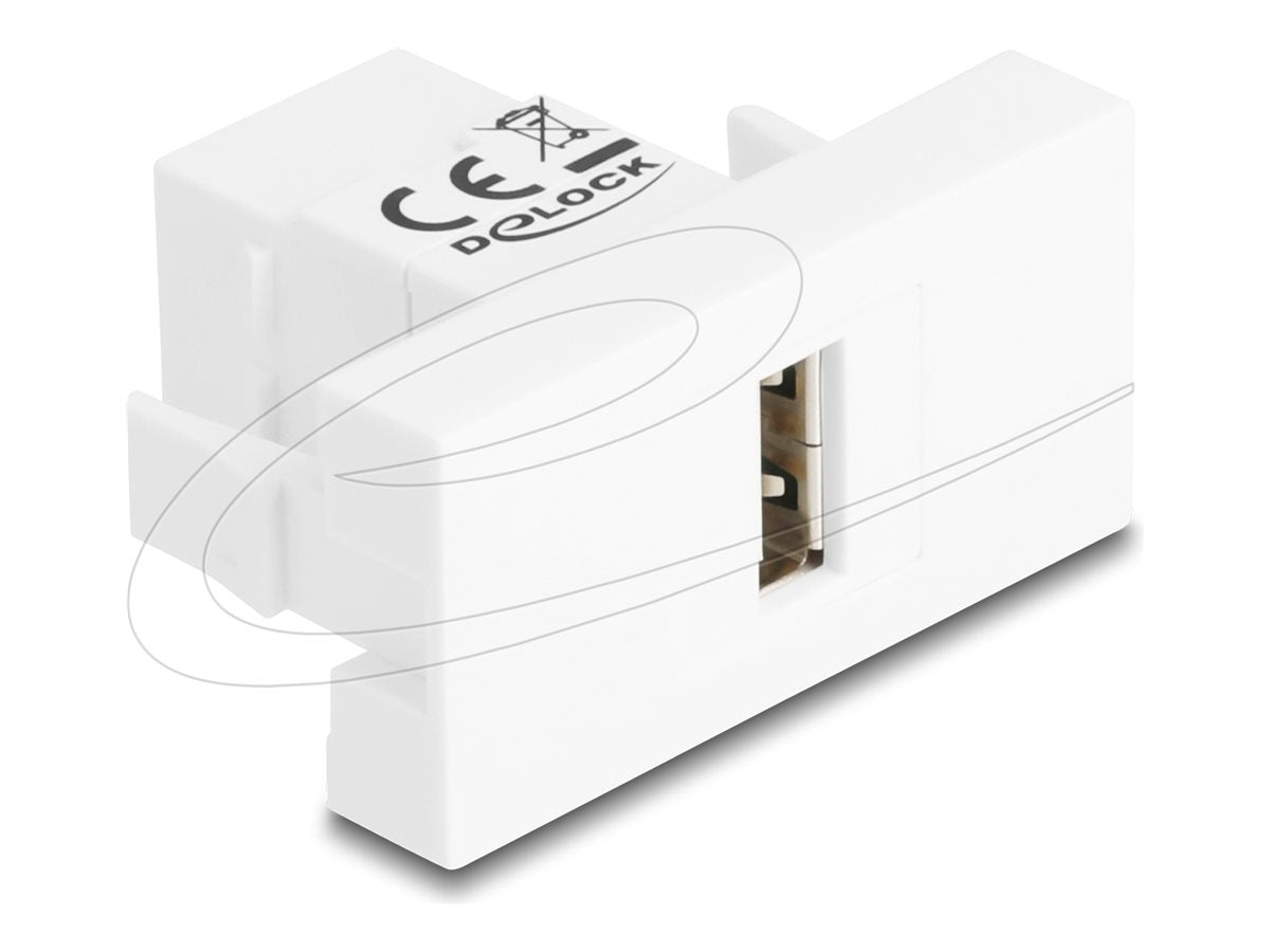 DELOCK Easy 45modul USB 2.0 Typ-A Buchse zu USB 2.0 Typ-B Buchse - Vorderansicht