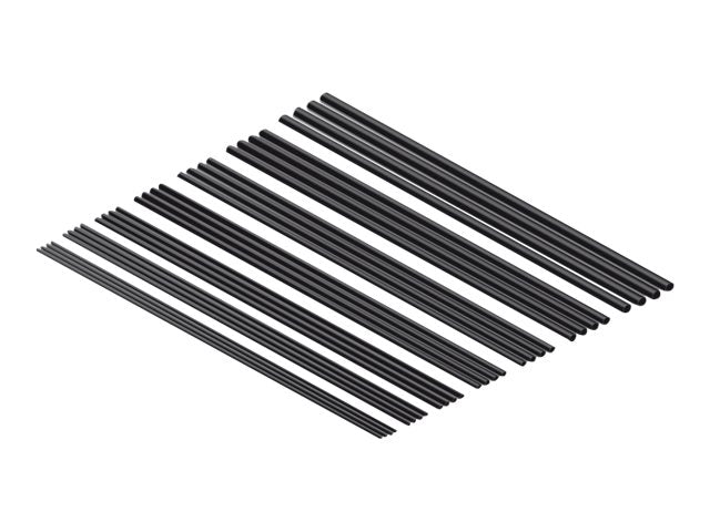 DELOCK Schrumpfschlauch Sortiment 200mm 28 Stück schwarz - Vorderansicht