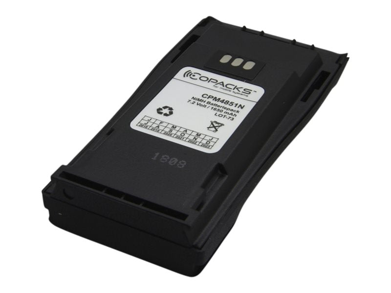 COPACKS NiMH Akku für Motorola CP150 CP040 DP1400 CP200D PR400 - Vorderansicht