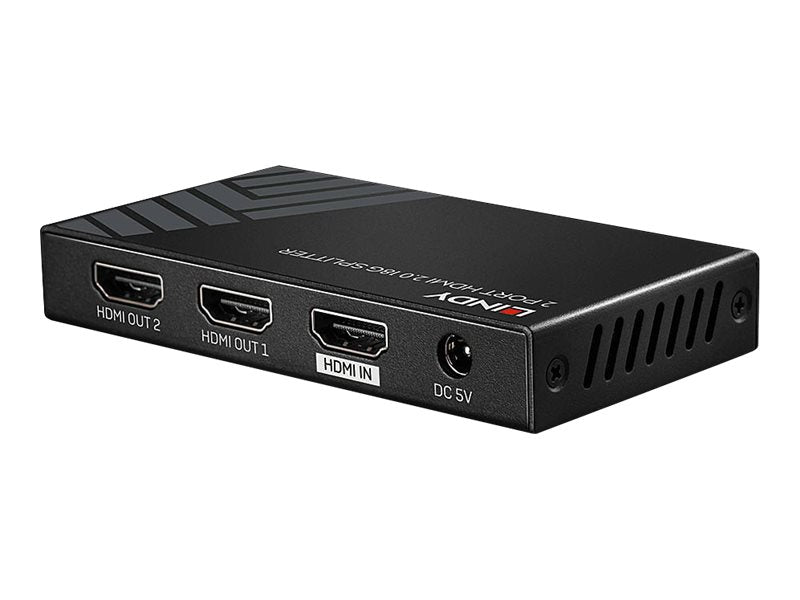 LINDY 2 Port HDMI 18G Splitter Detailansicht