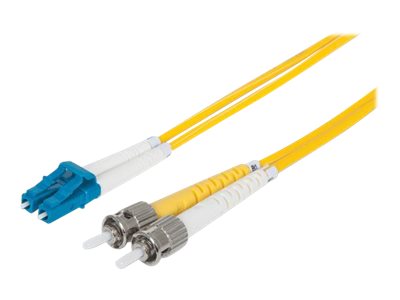 INTELLINET LWL Kabel LC/ST OS2 1m gelb 9/125um Duplex Singlemode Anschluss