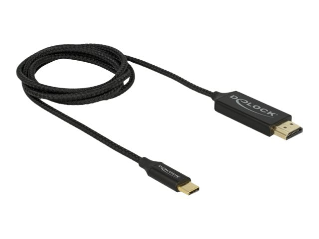 DELOCK USB Kabel Type-C zu HDMI DP Alt Mode 4K 60Hz 1m - Vorderansicht