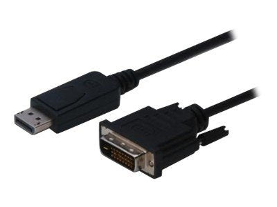 ASSMANN Adapterkabel DisplayPort 1.2 DVI-D 24+1 M/M digital Full HD Dual Link 1m - Vorderansicht