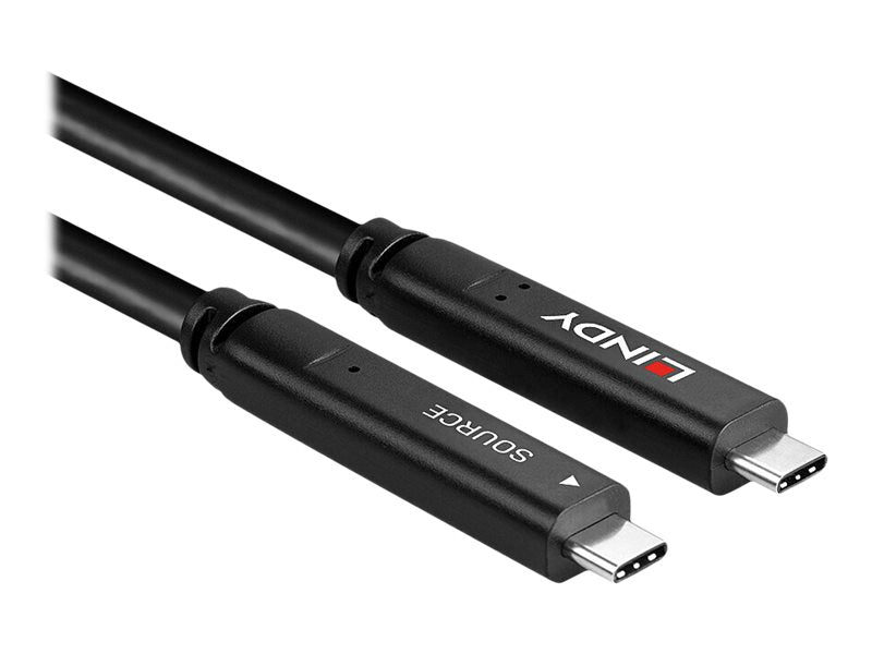 LINDY 10m USB 3.2 Gen 1 & DP 1.4 Typ C Hybrid Cable Detailansicht