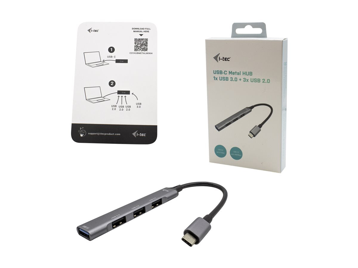 I-TEC USB-C Metal HUB Rückansicht