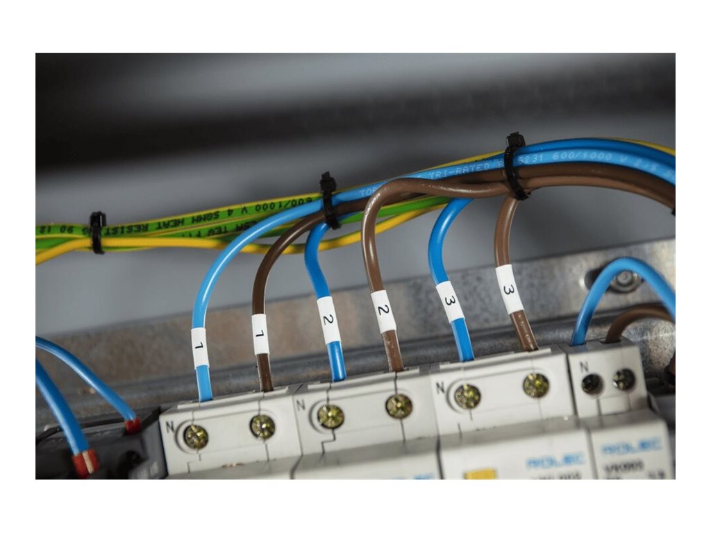 BROTHER Heat Shrink Tube Black on Yellow 9.0mm Anwendung