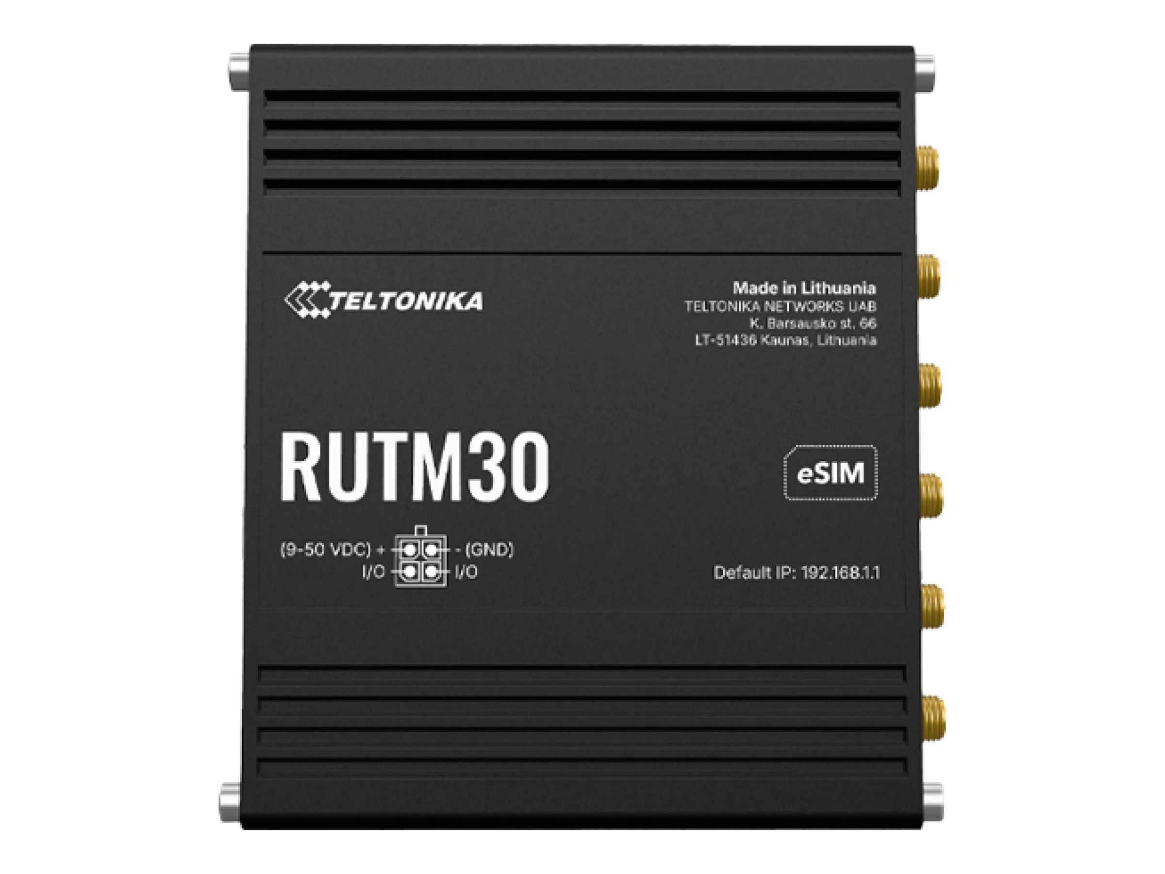 TELTONIKA NETWORKS RUTM30 DUAL SIM eSIM Router - Vorderansicht