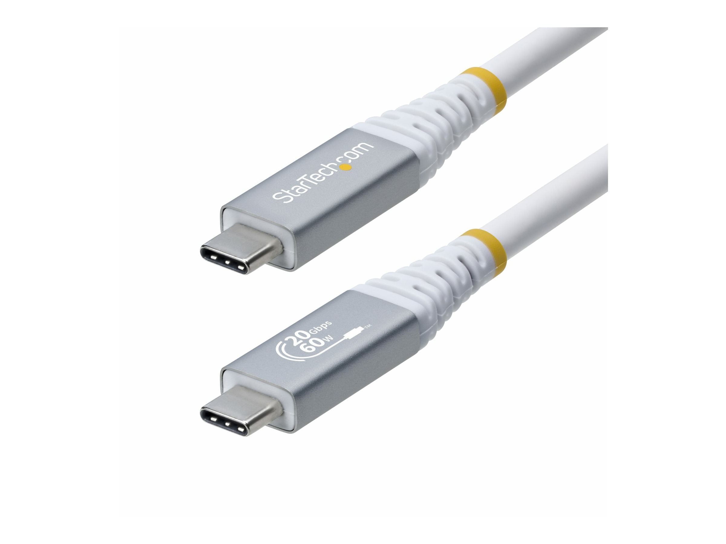 STARTECH.COM 3m USB4 Kabel 20Gbps USB-IF-zertifiziertes USB-C Kabel 60W 4K 120Hz DP2.1monitorkabel TPE-Mantel Weiss