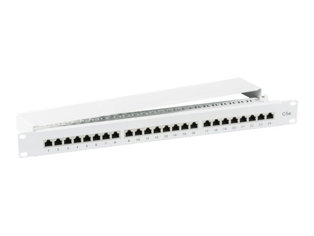 EFB Patchpanel STP 24xRJ45 Cat5e 48,26cm 19Zoll 1HE Vorderansicht