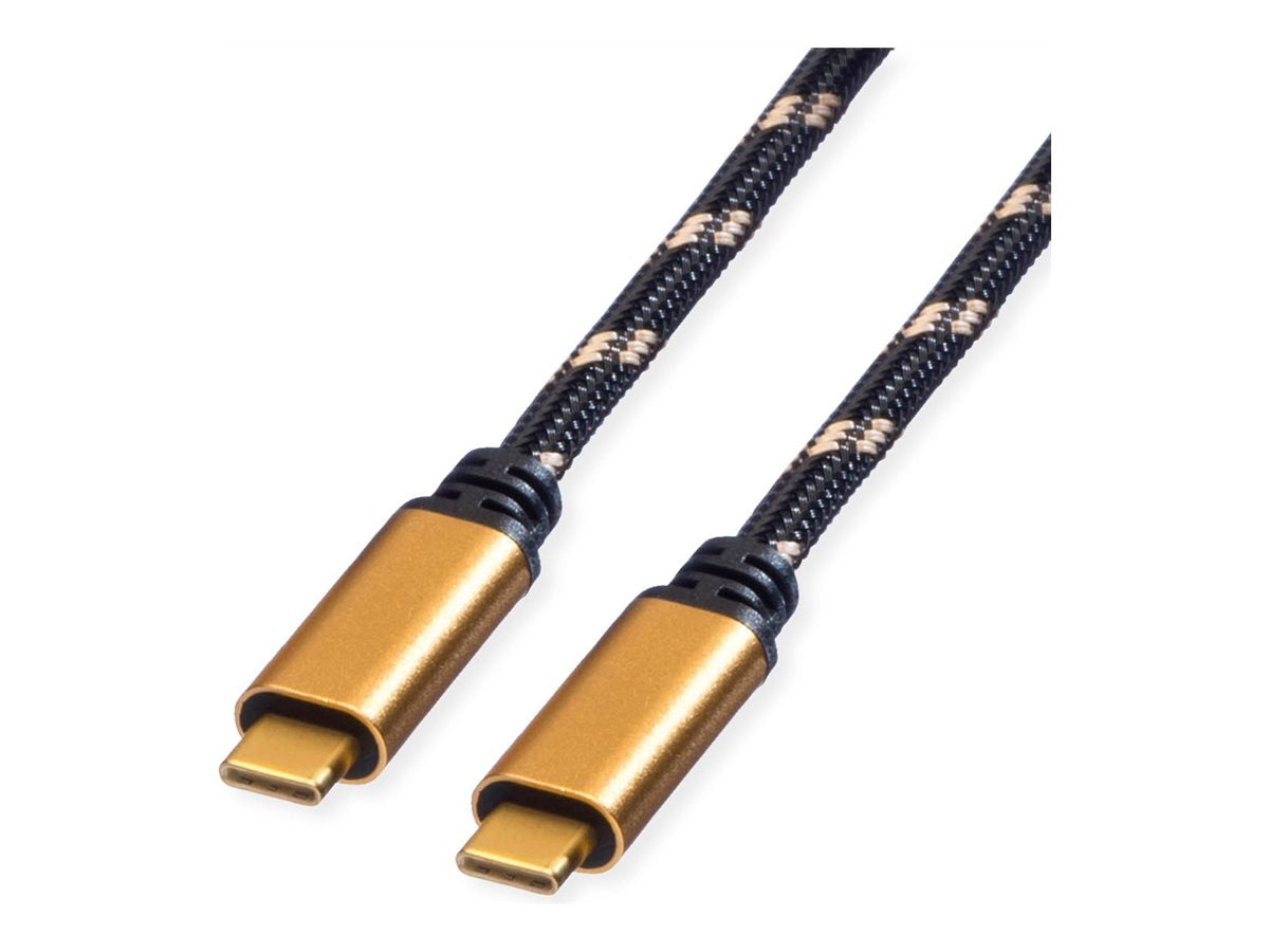 ROLINE GOLD USB4 Gen3x2 Kabel C-C ST/ST 40Gbit/s 100W Vorderansicht