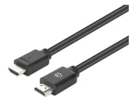 MANHATTAN 4K60Hz High Speed HDMI-Kabel mit Ethernet-Kanal 10 m HDMI-Stecker auf Stecker 18 Gbit/s Bandbreite schwarz