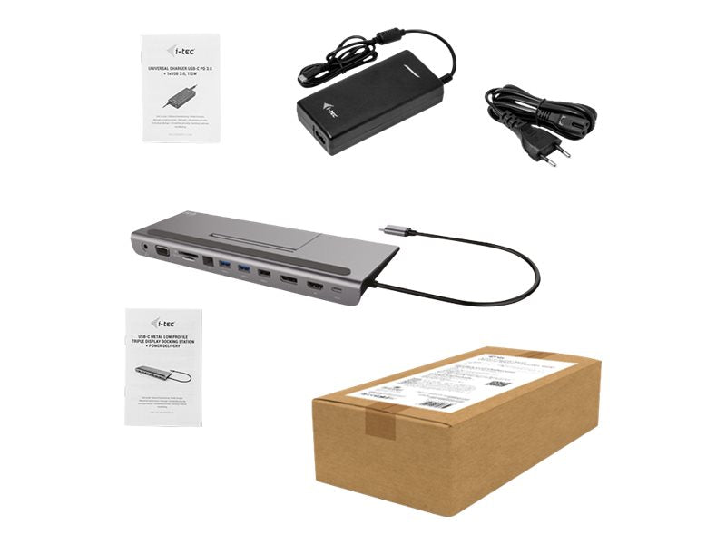 I-TEC USB C 4K MetalLowProfile DS Dockingstation Verpackung
