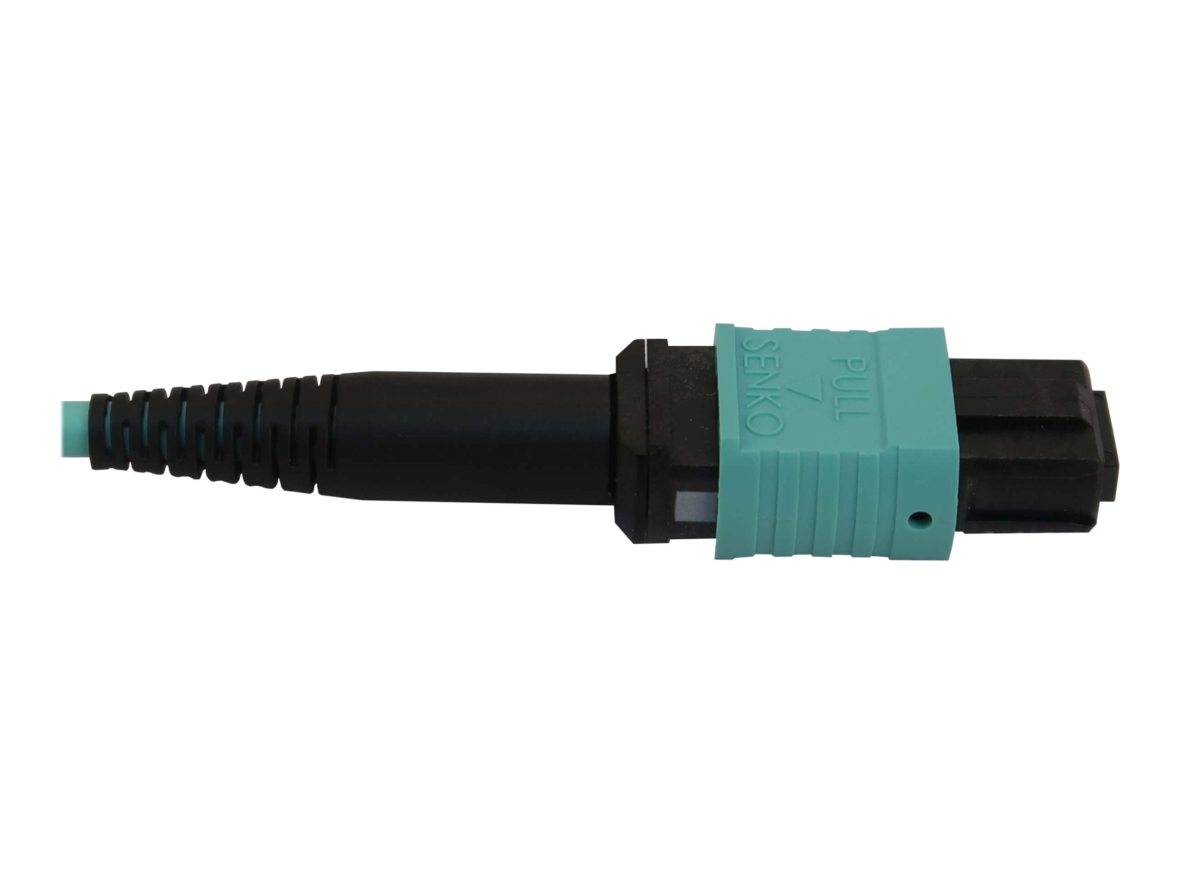 EATON TRIPPLITE 40/100/400G Multimode 50/125 OM3 Fiber Optic Cable 12F MTP/MPO-PC F/F LSZH Aqua 10m 32