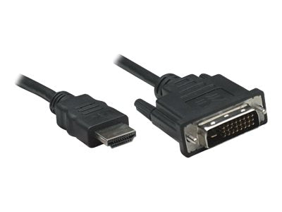 MANHATTAN HDMI auf DVI-Kabel 1m schwarz Anschlussansicht