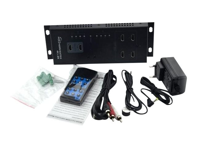 TECHLY HDMI Matrix Switch 4xIN 2xOUT Seitenansicht