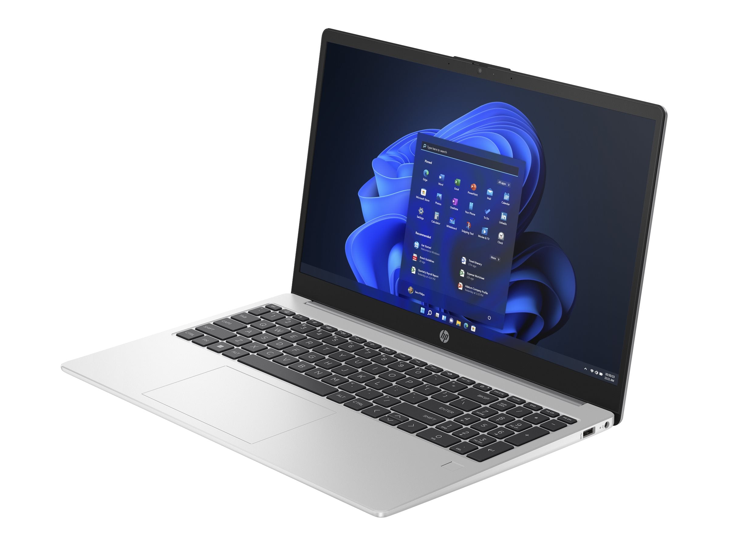 HP 255 G10 Laptop mit geöffneter Klappe