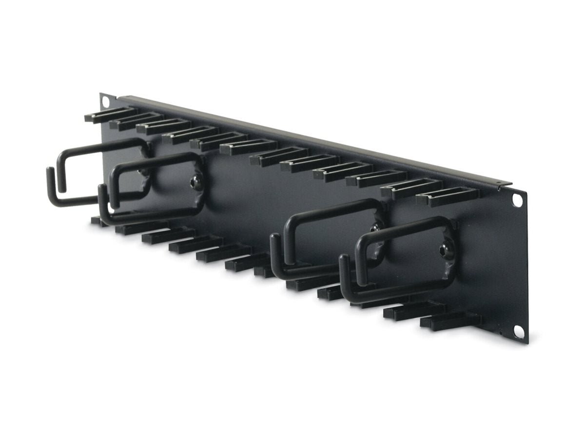 APC Patchkabel Organizer 2HE schwarz - Vorderansicht