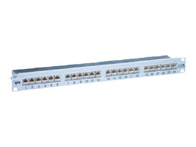 METZ CONNECT BTR E-DAT C6 Patchfeld 1HE Kat.6 Class E 24 Ports - Vorderansicht