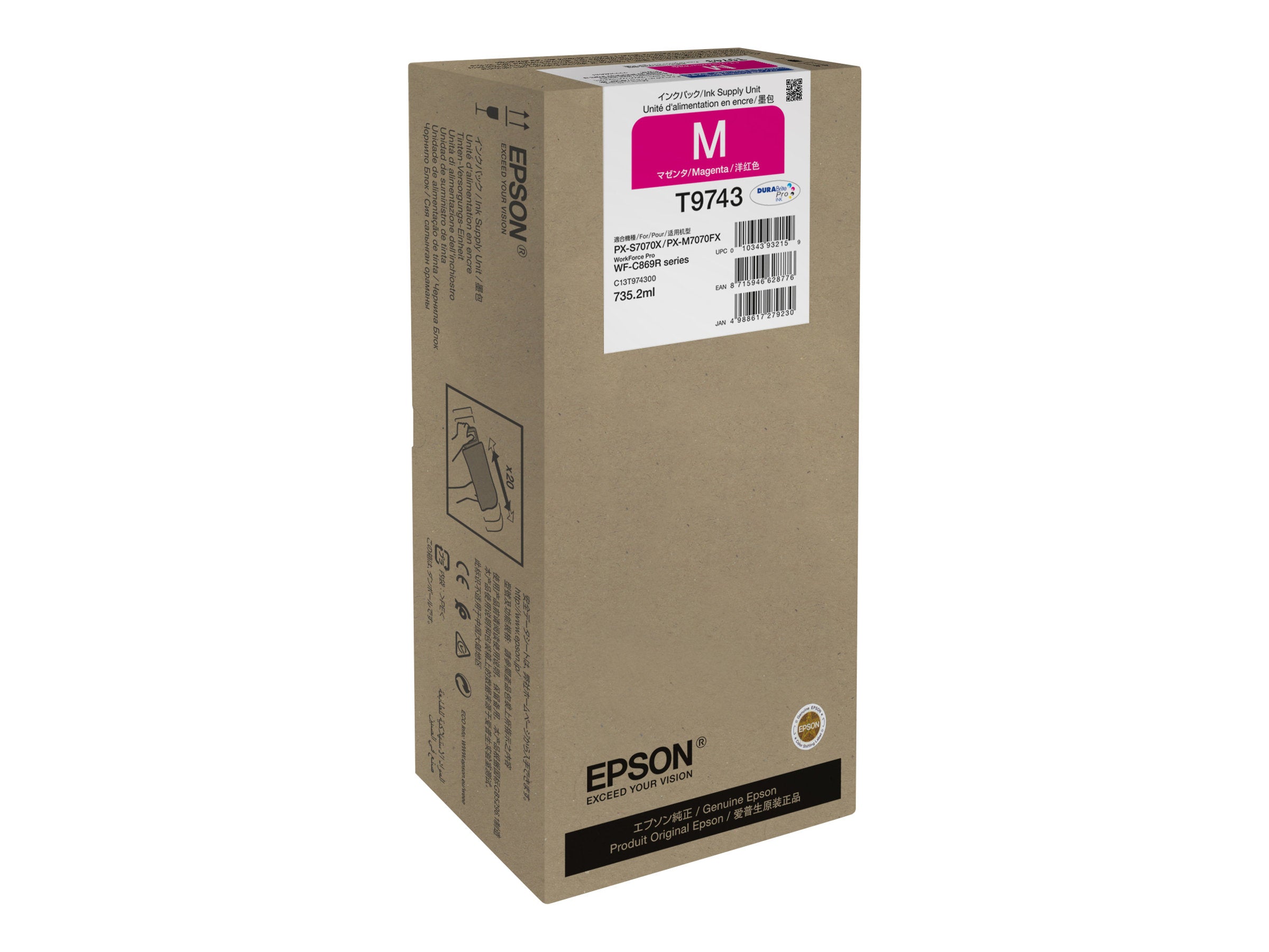 EPSON Ink tank Magenta XXL 84,000 pages WF-C869R Vorderansicht