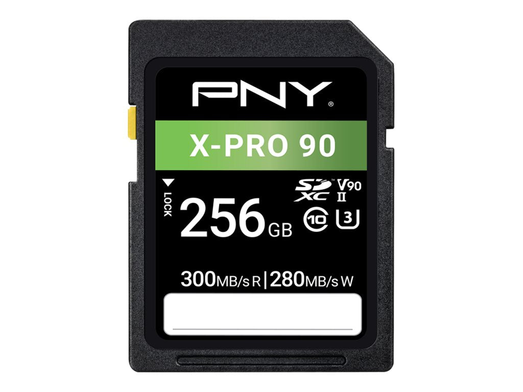 PNY SD EliteX-PRO 90 UHS-II 256GB Flash Memory Card - Vorderansicht