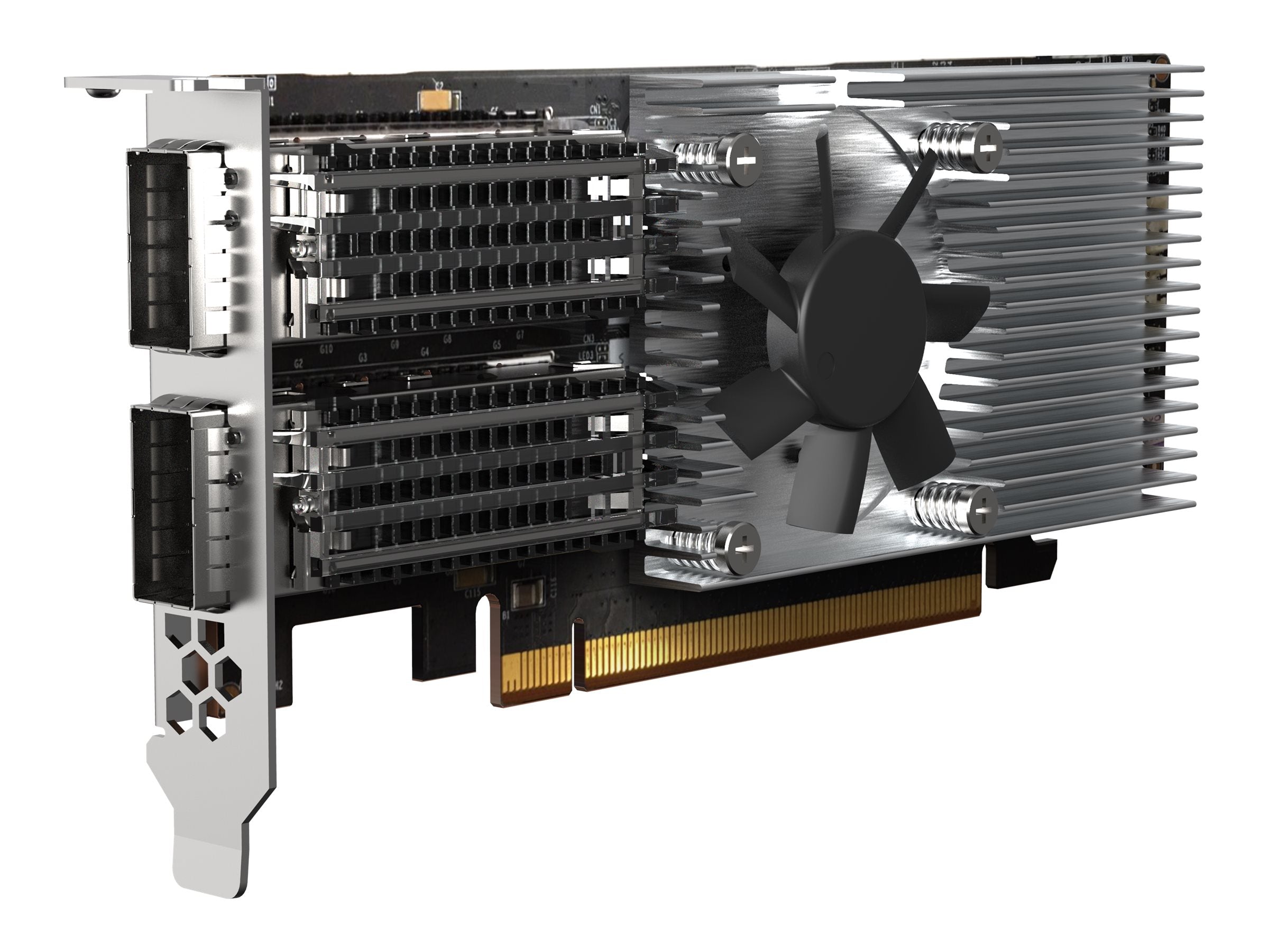 QNAP QXG-100G2SF-E810 Installation in einem Server