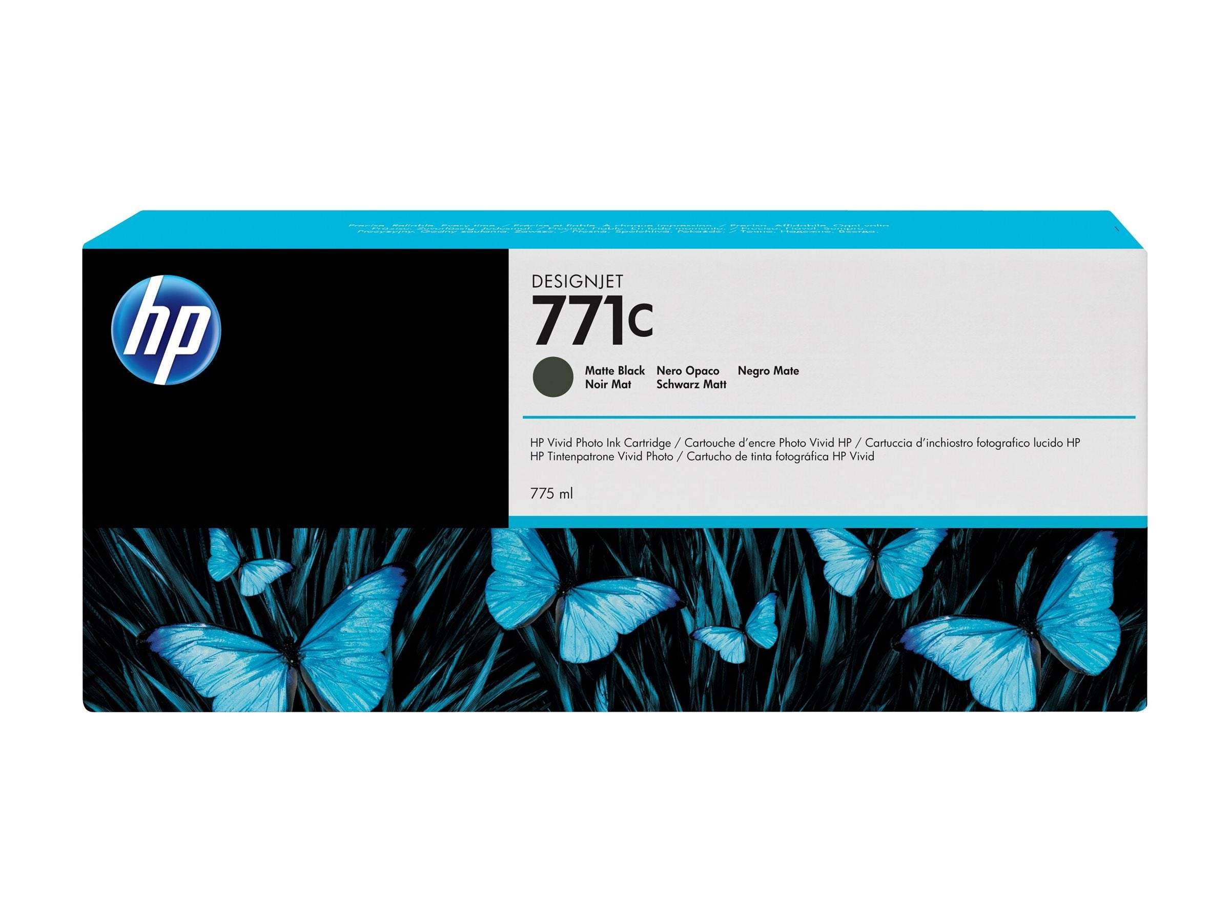 HP 771C Original Tinte matt schwarz Vorderansicht