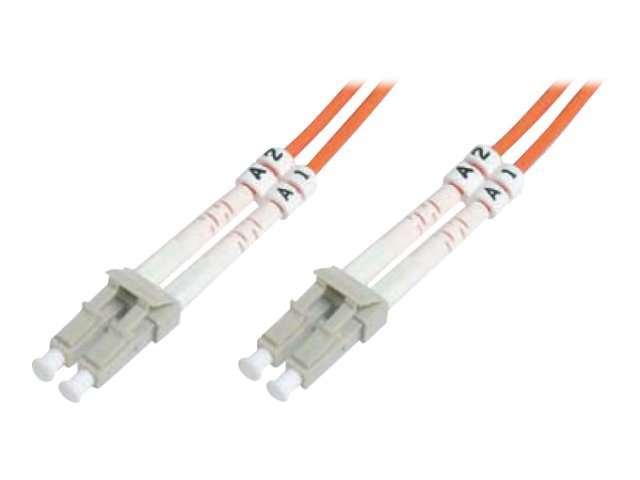 DIGITUS LWL Patchkabel LC zu LC Multimode 50/125 m Duplex Länge 10m - Vorderansicht