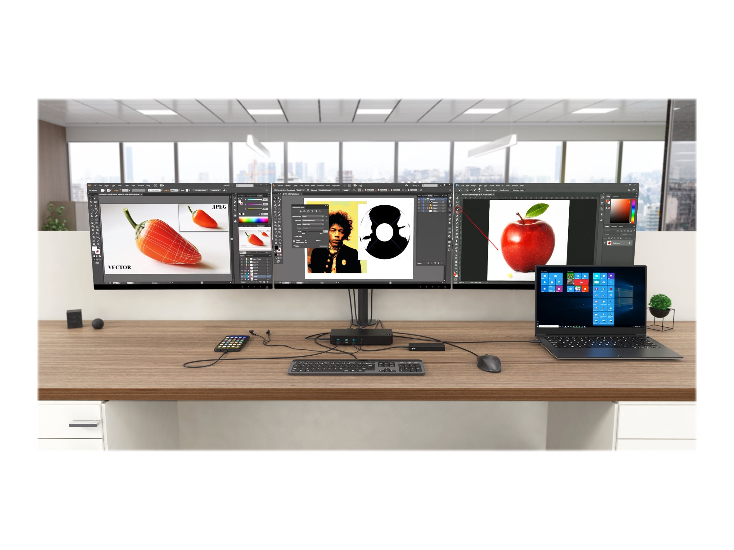 I-TEC USB 3.0/USB-C/Thunderbolt 3x 4K Docking Station Anschlussdetails