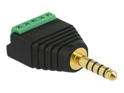 DELOCK Adapter Klinkenstecker 4,4mm zu Terminalblock 5 Pin - Vorderansicht