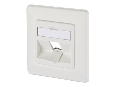 METZ CONNECT Keystone Anschlussdose UP 1 Port unbestuckt reinweiss - Vorderansicht