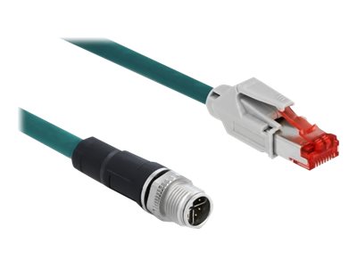 DELOCK Netzwerkkabel M12 8 Pin X-kodiert zu RJ45 Stecker PVC 3 m - Verpackung