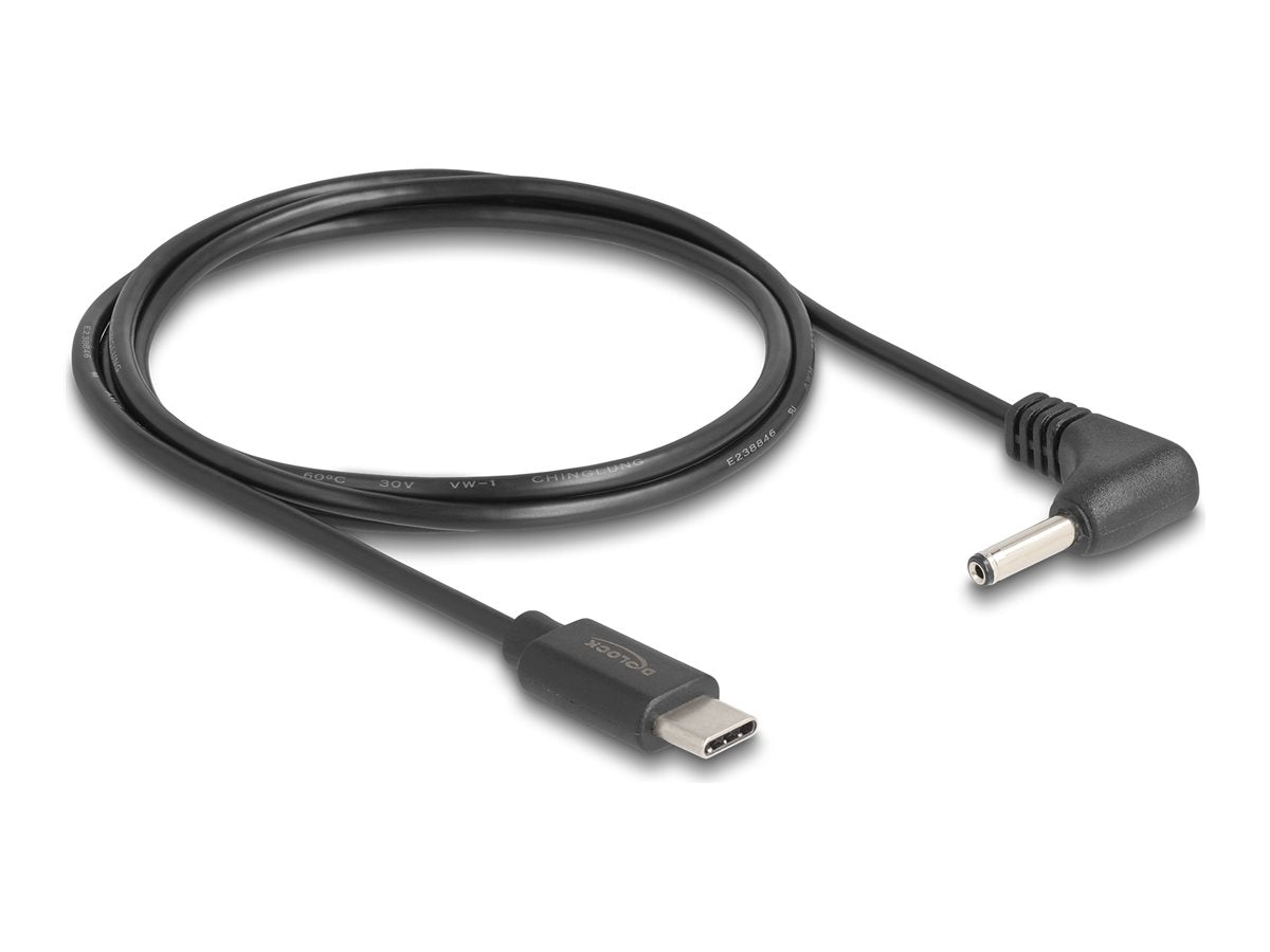 DELOCK USB Type-C Stromkabel gewinkelt 1,5m - Vorderansicht