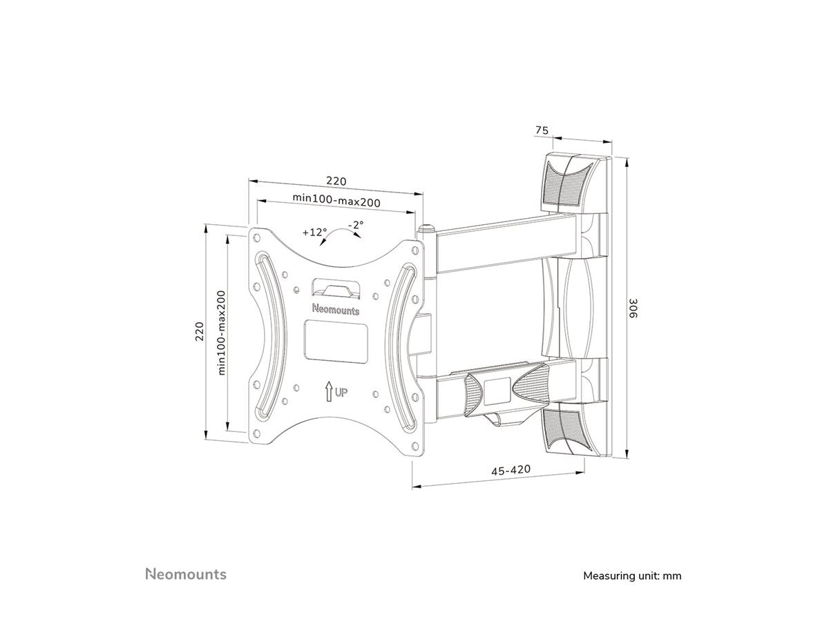 NEOMOUNTS WL40-550BL12 Wallmount Verpackung