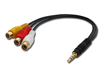 LINDY AudiVideo Adapter 3,5-3xRCA Vorderansicht