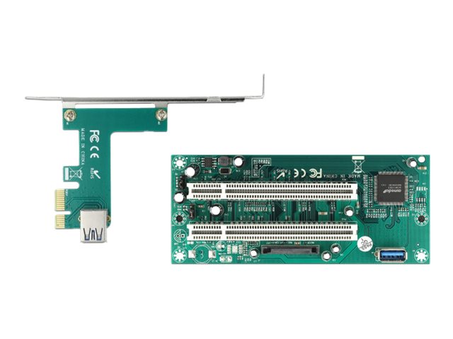 DELOCK Riser Karte PCI Express x1 zu 2x PCI 32Bit Slot mit 60cm Kabel - Verpackung