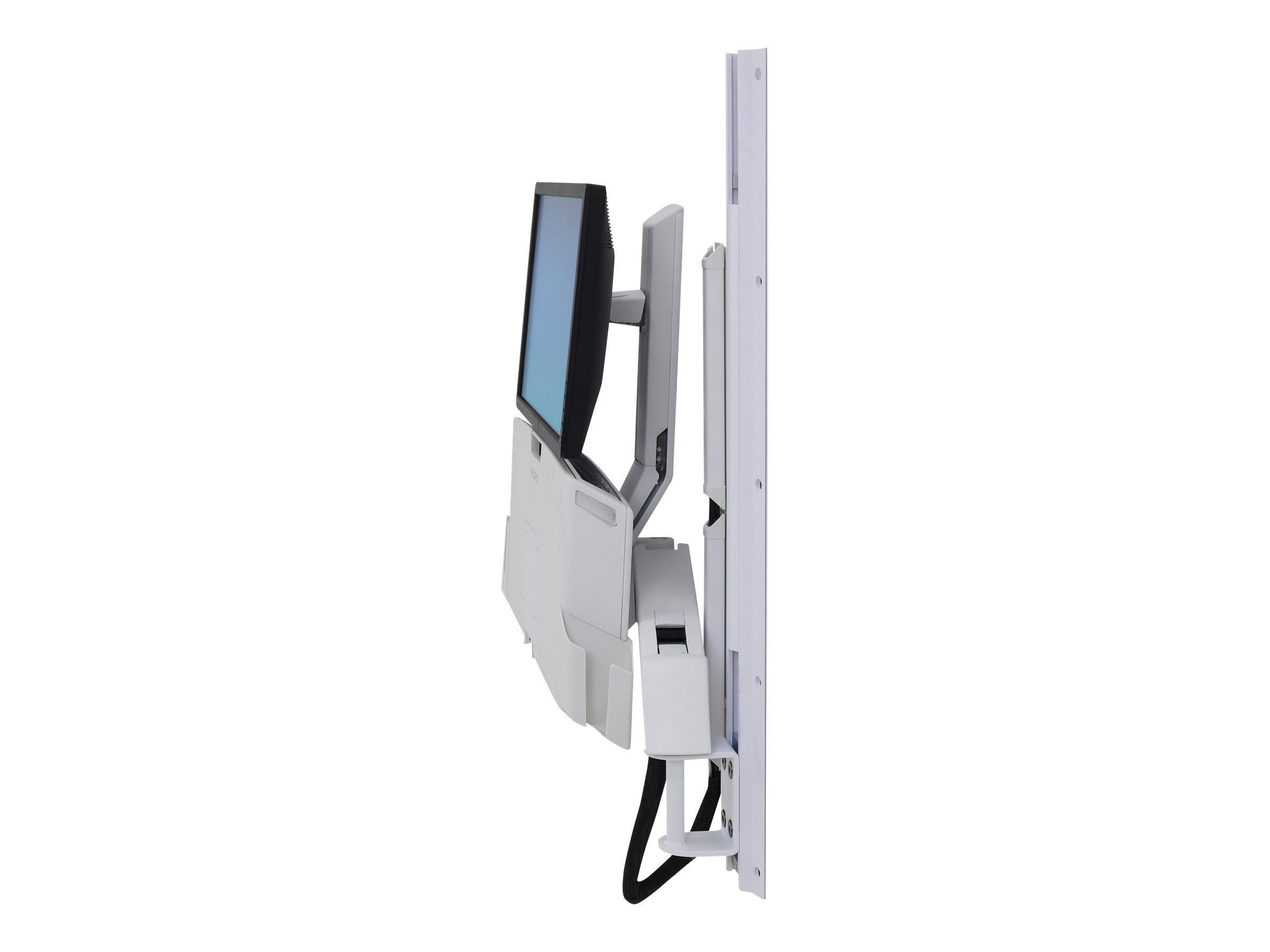 ERGOTRON StyleView® Sit-Stand Combo Ablageflaechen-System weiss fuer LCD bis 61cm 24 Zoll Tastatur max 14