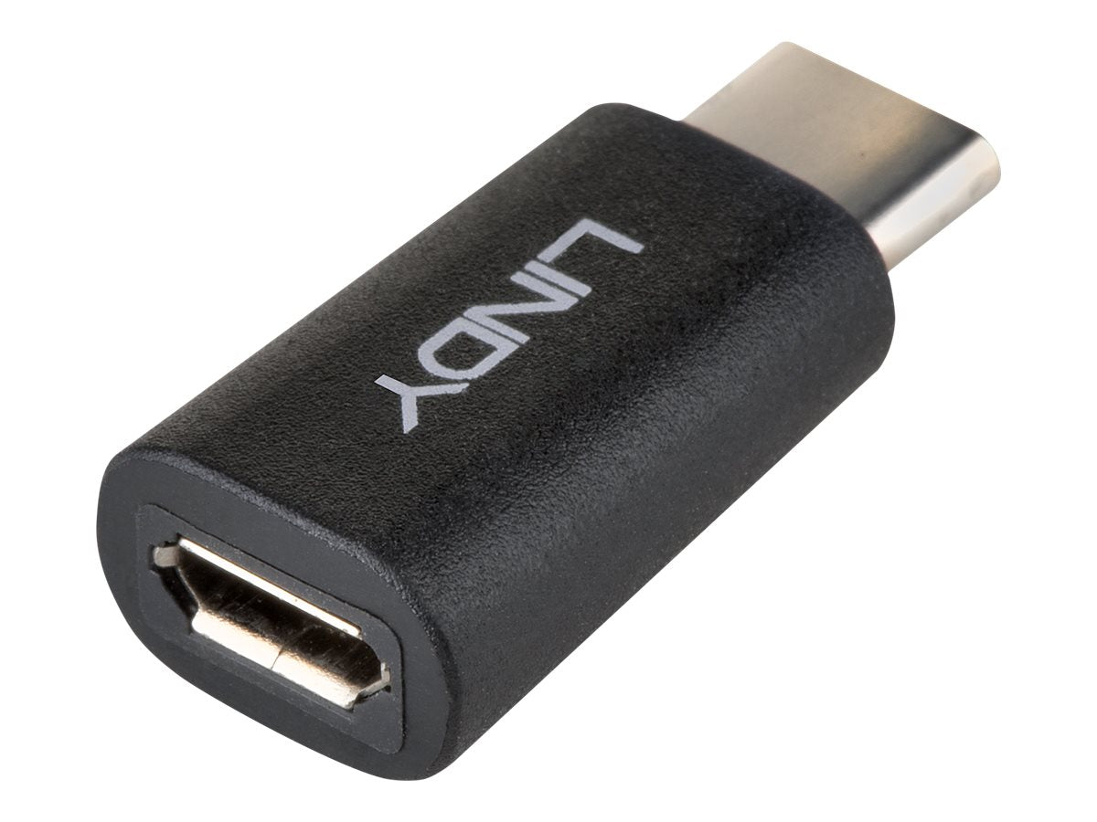 LINDY USB 2.0 Adapter Typ C / Micro-B USB Typ C Stecker - Vorderansicht