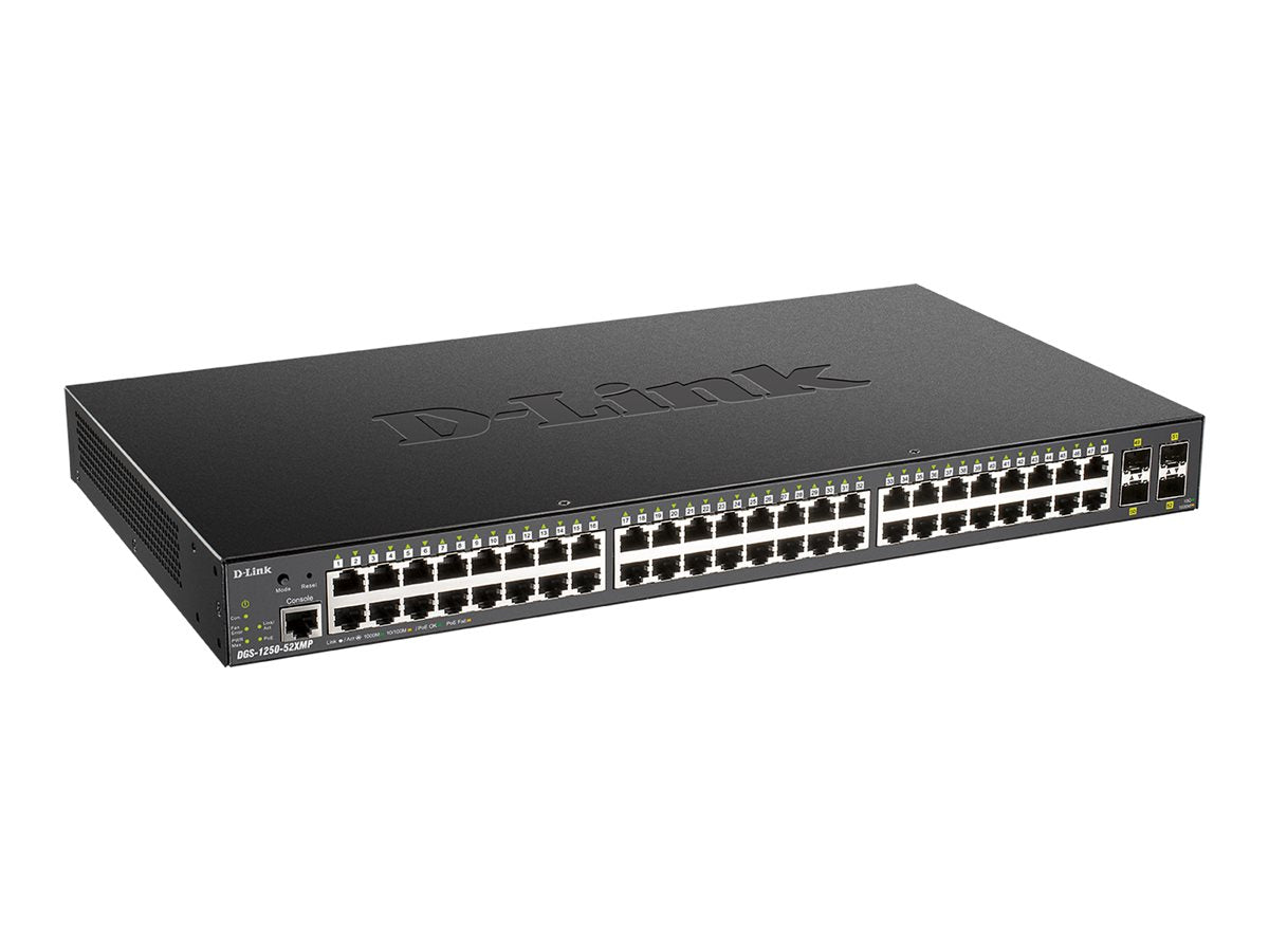 D-LINK DGS-1250-52XMP/E Rückansicht