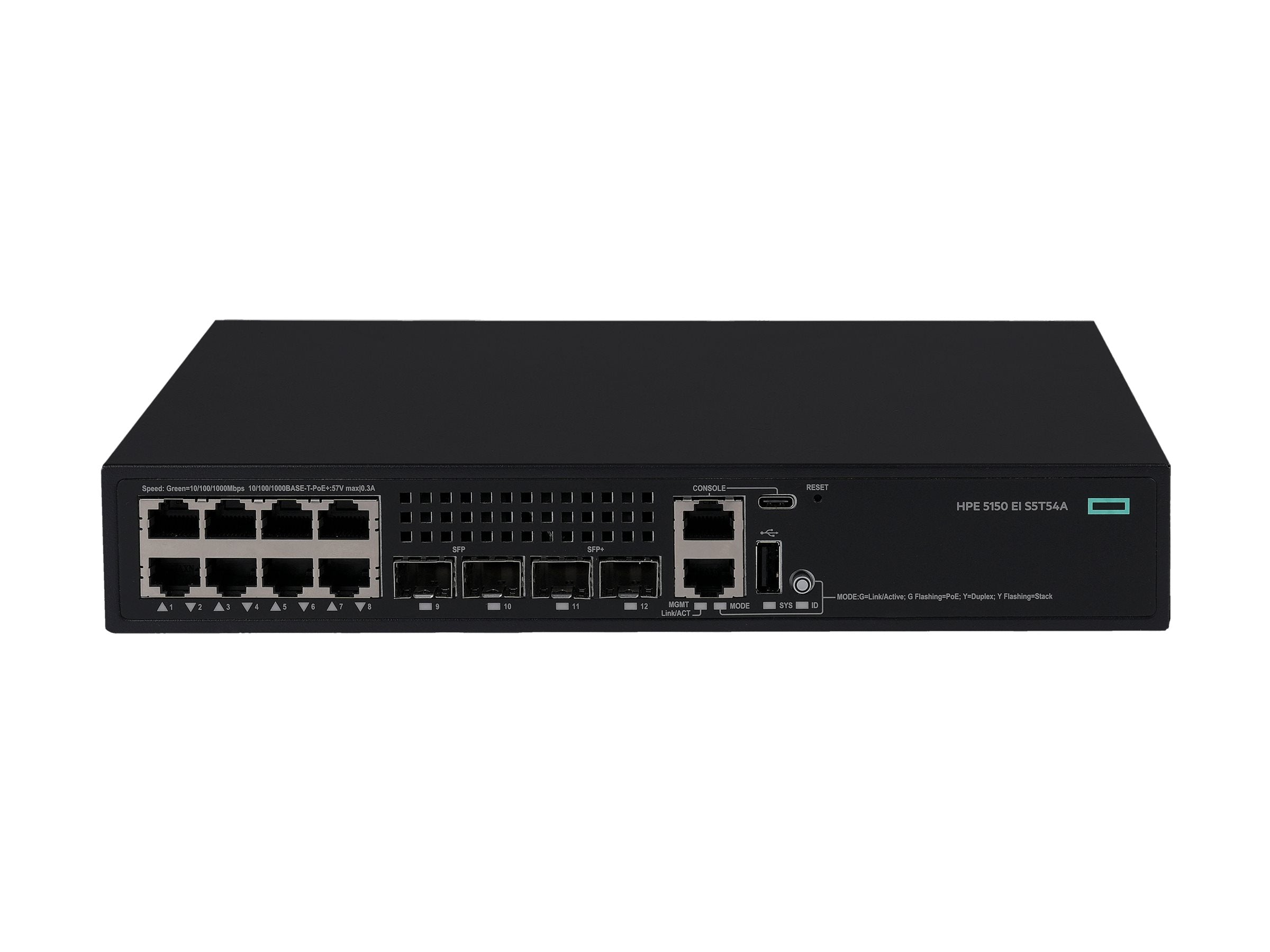 HPE Networking Comware Switch 8p 10M/100M/1G PoE+ 2p SFP 1G 2p SFP+ 1G/10G 5150EI EU en