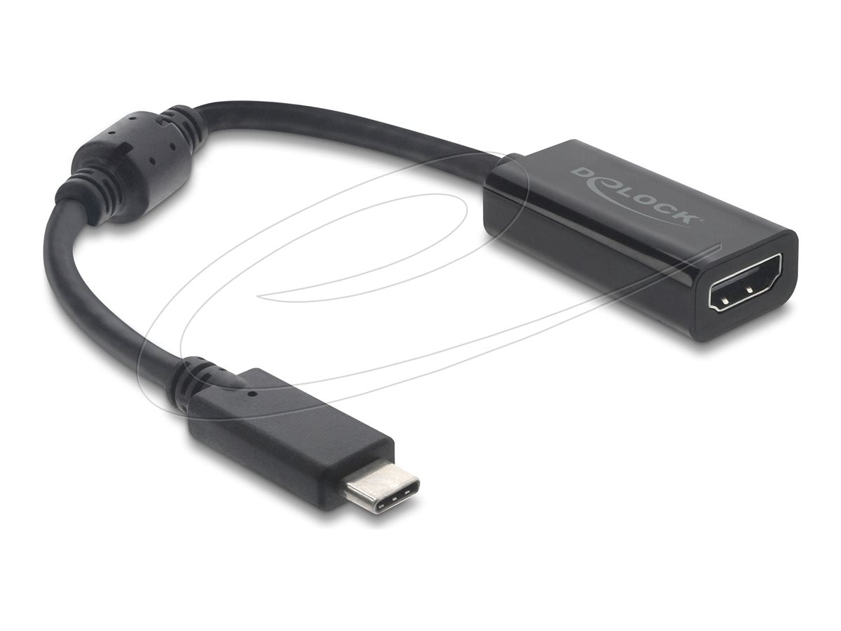 DELOCK USB Type-C Adapter zu HDMI DP Alt Mode 8K 60 Hz schwarz - Vorderansicht