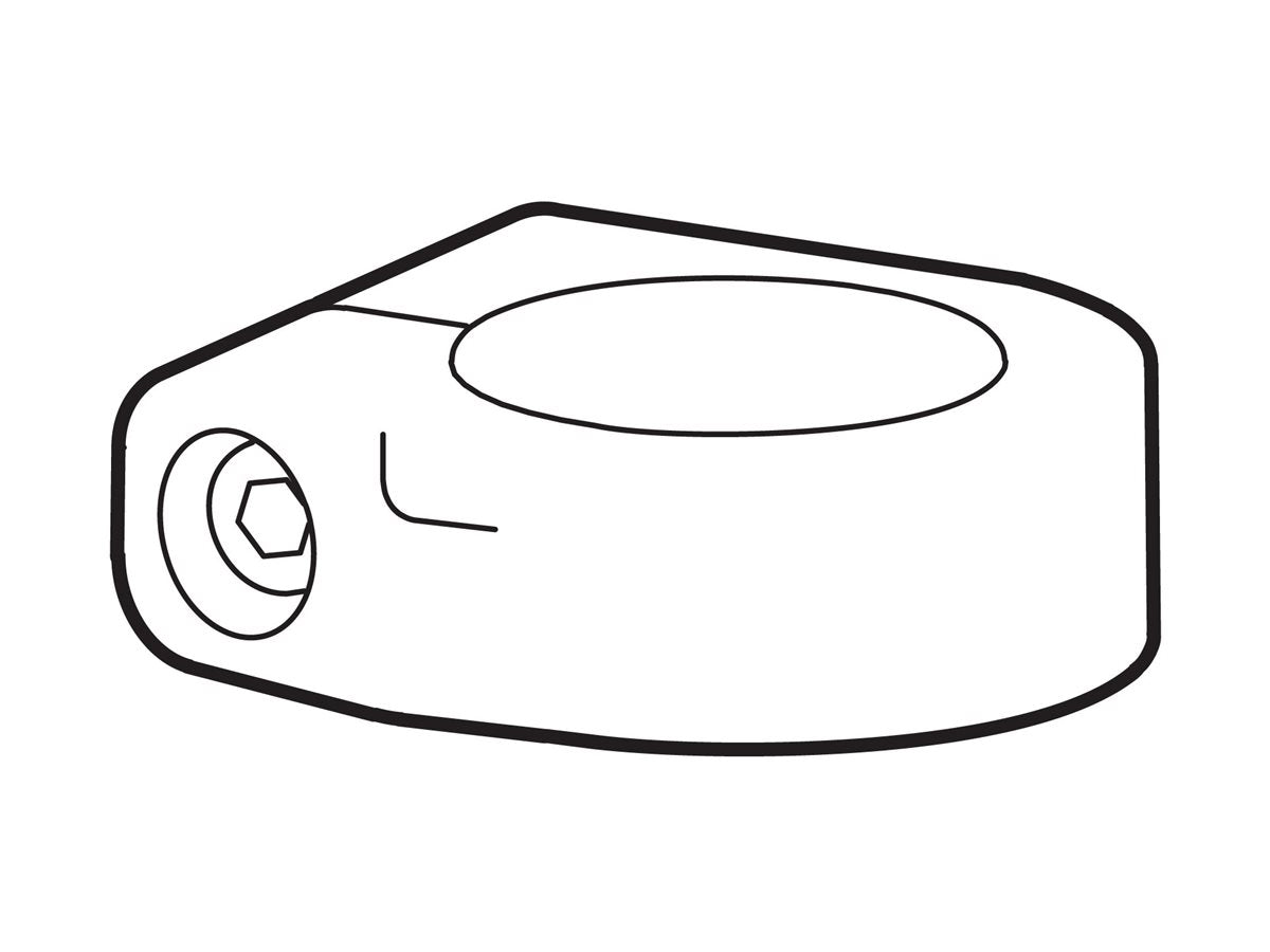 Vorderansicht des ERGOTRON LX Pro Pole Collar Kit white